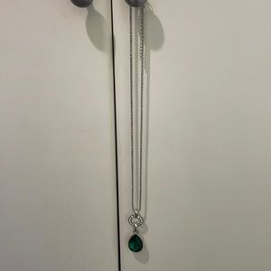 Emerald long necklace